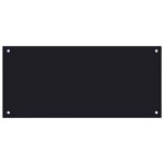 Vidaxl dosseret de cuisine noir 90x40 cm verre tremp�
