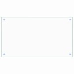 Vidaxl dosseret de cuisine transparent 90x50 cm verre tremp