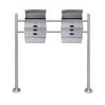 Vidaxl double bote  lettre sur support en acier inoxydable
