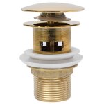 Vidaxl drain � poussoir avec d�bordement dor� 6, 4x6, 4x9, 1 cm