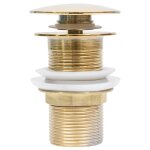 Vidaxl drain � poussoir sans d�bordement dor� 6, 4x6, 4x9, 1 cm