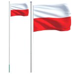 Vidaxl drapeau de la pologne et m�t 6, 08 m aluminium
