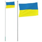 Vidaxl drapeau de l'ukraine et mât 6, 23 m aluminium Vidaxl drapeau de l'ukraine et mât 6, 23 m aluminium