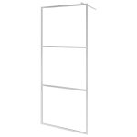 Vidaxl �crans de douche argent� 115 x 195 cm verre et aluminium