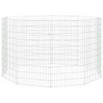 Vidaxl enclos d'animaux en libert� 10 panneaux 54x100 cm fer galvanis�