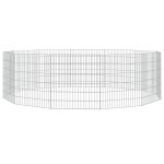 Vidaxl enclos d'animaux en libert 12 panneaux 54x60 cm fer galvanis