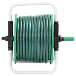 Vidaxl enrouleur de tuyau vert sur pied avec tuyau de 20 m pvc