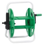 Vidaxl enrouleur de tuyau vert sur pied pour tuyau de 45 m 1 / 2  acier