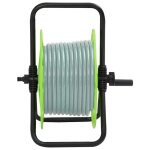 Vidaxl enrouleur de tuyau vert sur pied pour tuyau de 45 m 1 / 2  acier