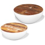 Vidaxl ensemble de 2 tables basses forme de bol bois de récupération Vidaxl ensemble de 2 tables basses forme de bol bois de récupération