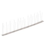 Vidaxl ensemble de 20 pointes � 2 rang�es contre oiseaux inox 10 m