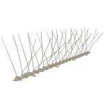 Vidaxl ensemble de 6 pointes  4 ranges contre oiseaux plastique 3 m