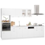 Vidaxl ensemble de 7 meubles de cuisine  lyon  en bois d'ingnierie blanc