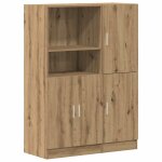 Vidaxl ensemble d'armoires de cuisine 2 pcs ch�ne artisanal