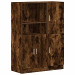 Vidaxl ensemble d'armoires de cuisine 2 pcs ch�ne fum� bois ing�nierie