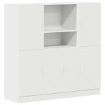 Vidaxl ensemble d'armoires de cuisine 3 pcs blanc bois d'ing�nierie