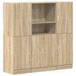 Vidaxl ensemble d'armoires de cuisine 3 pcs chne sonoma