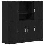 Vidaxl ensemble d'armoires de cuisine 3 pcs noir bois d'ing�nierie
