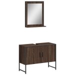 Vidaxl ensemble d'armoires de salle de bain 2 pcs chêne marron Vidaxl ensemble d'armoires de salle de bain 2 pcs chêne marron