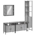 Vidaxl ensemble d'armoires de salle de bain 4 pcs sonoma gris