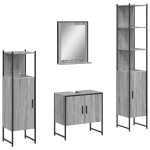 Vidaxl ensemble d'armoires de salle de bain 4 pcs sonoma gris