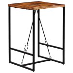 Vidaxl ensemble de bar 3 pcs bois massif recycl� et cuir de ch�vre