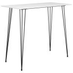 Vidaxl ensemble de bar 5 pcs blanc et noir