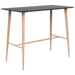 Vidaxl ensemble de bar 5 pcs noir