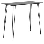 Vidaxl ensemble de bar 5 pcs noir