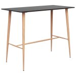 Vidaxl ensemble de bar 7 pcs noir et blanc