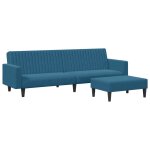 Vidaxl ensemble de canaps 2 pcs bleu velours