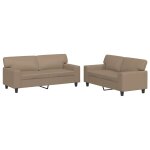 Vidaxl ensemble de canapés 2 pcs cappuccino similicuir Vidaxl ensemble de canapés 2 pcs cappuccino similicuir