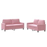 Vidaxl ensemble de canap�s 2 pcs avec coussins rose velours