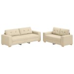 Vidaxl ensemble de canapés 2 pcs crème 221 x 78 x 80 cm tissu Vidaxl ensemble de canapés 2 pcs crème 221 x 78 x 80 cm tissu