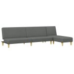 Vidaxl ensemble de canapés 2 pcs gris foncé tissu Vidaxl ensemble de canapés 2 pcs gris foncé tissu