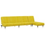 Vidaxl ensemble de canapés 2 pcs jaune velours Vidaxl ensemble de canapés 2 pcs jaune velours
