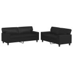 Vidaxl ensemble de canap�s 2 pcs noir similicuir