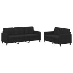 Vidaxl ensemble de canapés 2 pcs noir velours Vidaxl ensemble de canapés 2 pcs noir velours