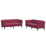 Vidaxl ensemble de canap�s 2 pcs rouge bordeaux velours
