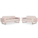 Vidaxl ensemble de canap� 2 pcs tissu cr�me