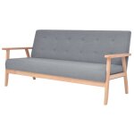 Vidaxl ensemble de canaps 2 pcs tissu gris clair