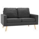 Vidaxl ensemble de canap�s 2 pcs tissu gris fonc�