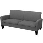 Vidaxl ensemble de canap�s 2 pcs tissu gris fonc�