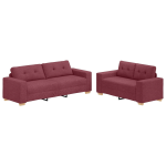 Vidaxl ensemble de canapés 2 pcs bordeaux 221 x 78 x 80 cm tissu Vidaxl ensemble de canapés 2 pcs bordeaux 221 x 78 x 80 cm tissu