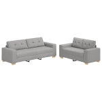 Vidaxl ensemble de canapés 2 pcs gris 221 x 78 x 80 cm tissu Vidaxl ensemble de canapés 2 pcs gris 221 x 78 x 80 cm tissu