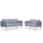 Vidaxl ensemble de canap�s � 2 places et � 3 places tissu gris clair