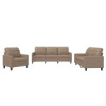 Vidaxl ensemble de canap�s 3 pcs avec coussins cappuccino similicuir