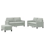 Vidaxl ensemble de canap�s 3 pcs avec coussins gris clair velours