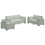 Vidaxl ensemble de canap�s 3 pcs avec coussins gris clair velours