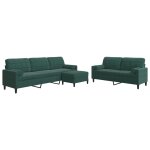 Vidaxl ensemble de canapés 3 pcs avec coussins et traversins velours Vidaxl ensemble de canapés 3 pcs avec coussins et traversins velours